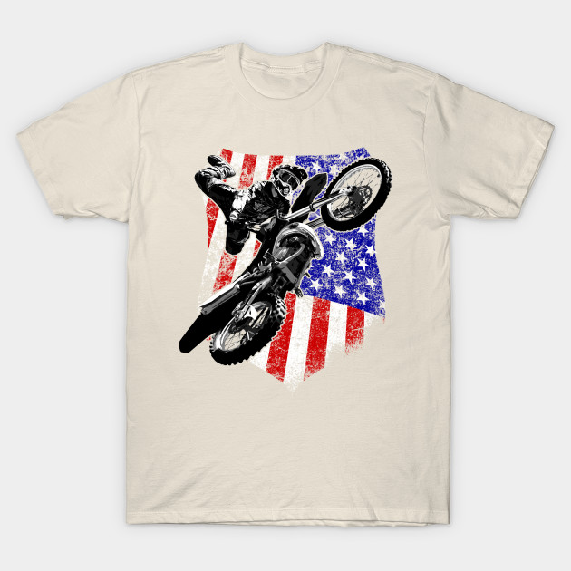 Motocross American ShirtTeepublic T Dirt Flag Bike nmN8w0v